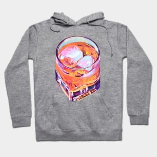 Happy hour: Whiskey on the rocks Hoodie